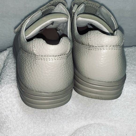 7M Dr Comfort Annie Tan Leather Lycra Diabetic Ortho Therapeutic Shoes Hook Loop - Picture 7 of 12